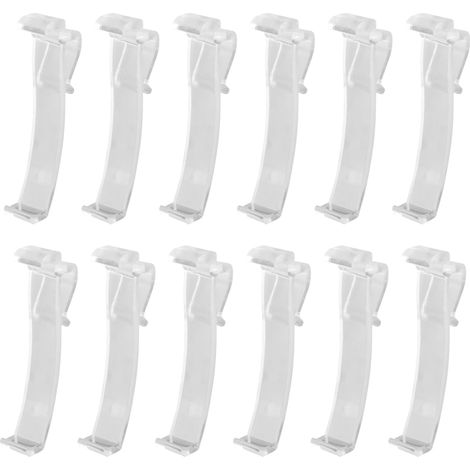 2,5 Zoll lange, transparente Jalousienclips aus Kunststoff (12 Stück)