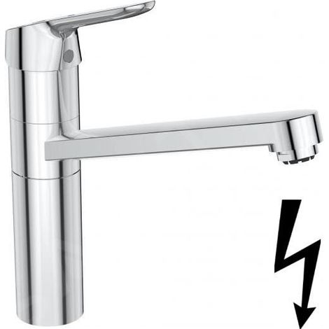 Robinet de cuisine IS Ceraflex, ND, avec sortie de tube haute, extension 222 mm, chromé (1/3)