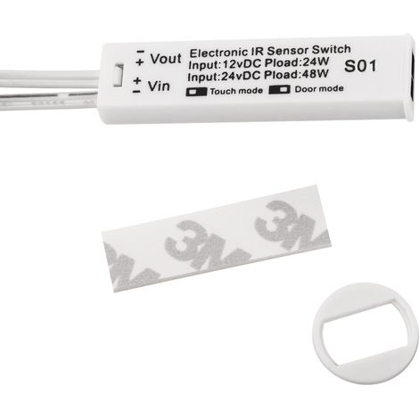Einbausensor SO1 weiß mit 2 Schaltfunktionen für Tür- o. Handbewegung (1/3)