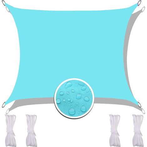 1 Voile d'ombrage,Imperméable,Anti-UV 95%,Corde de fixation,Terrasse,Jardin