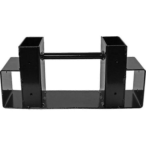 Étagère de rangement pour bois de chauffage avec support en fer compatible, 1 pièce, noire et compacte (1/5)