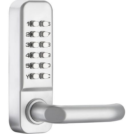 Serrure À Code Mécanique - 1 À 11 Chiffres - Pour Porte En Bois Ou Composite - Sans Clé - Zinc - 1 Pièce