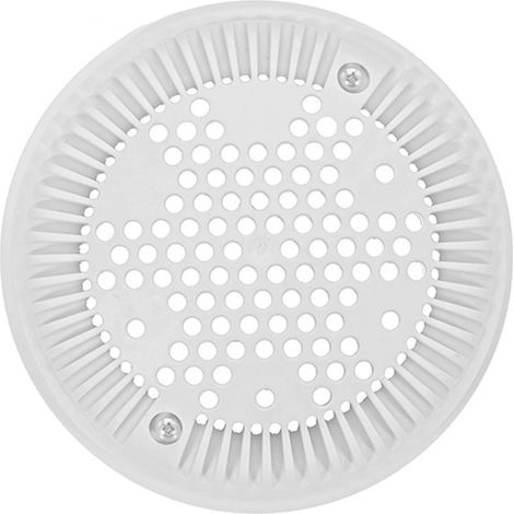 Cover of drain round for pool - 205 x 140 x 52 mm - White - Grille of soil ABS for equipment of drainage main standard - Long service life (1/5)