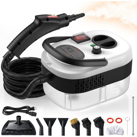 Nettoyeur vapeur portable 2500 W pour usage domestique, pistolet vapeur à 6 réglages, machine vapeur avec réservoir d'eau de 40,6 onces, nettoyeur vapeur portable pour voitures. (1/5)