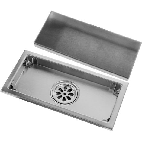 Bonde de douche en acier inoxydable avec filtre à cheveux