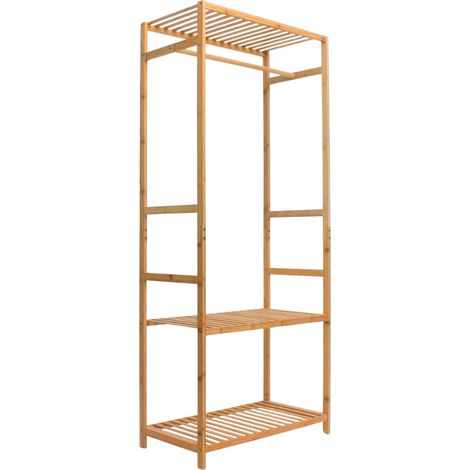 Perchero con Zapatero en Bambú Canoply 160x68x36cm 7house