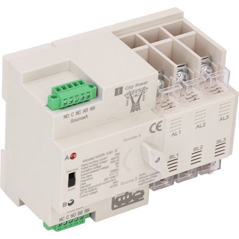 Automatischer 3P 100A 220V AC-Umschalter, Dual-Schnellumschalter-Netzteil, für Haushalt und Fabrik. (1/5)