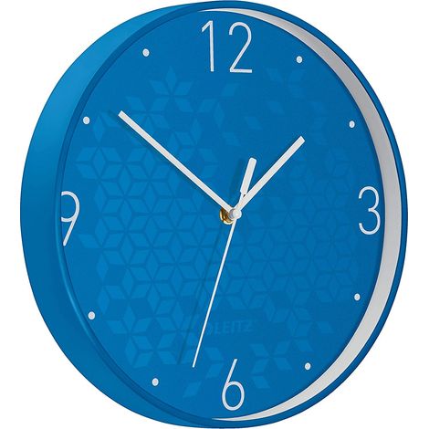 Horloge Murale Quartz, Idéale pour le Bureau, la Cuisine, le Salon et la Salle de Bains, 29 cm - Bleue (1/4)