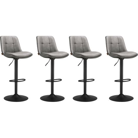 Tabourets de Bar, Lot de 4, Siège Pivotant à Hauteur Réglable (1/5)