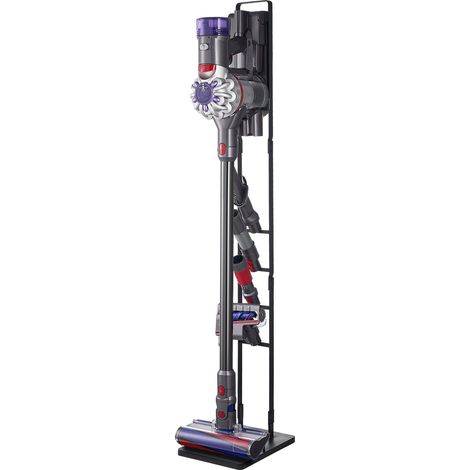 Support d'aspirateur, pour Dyson V6 V7 V8 V10 V11 V15, porte-aspirateur stable avec 4 crochets pour aspirateurs verticaux sans fil Dyson DC30 DC31 DC34 DC35 DC58 DC59 DC62 D74 et accessoires (1/5)