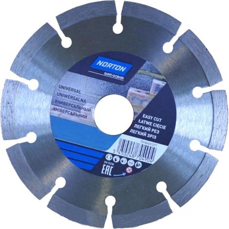 Disque diamant Norton universal 125 mm coupe humide sèche