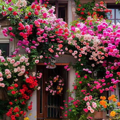 2000 Semillas de Rosales, Rosas Trepadoras de Colores Variados, Fáciles de Cultivar, Para Balcones, Jardines y Aleros, Florecen Todo el Año (1/5)