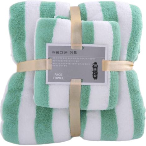 Serviette De Bain En Fleece De Corail - Absorbante - Pour Salle De Bain Fitness Et Usage Domestique - Lot De 2 (1/5)