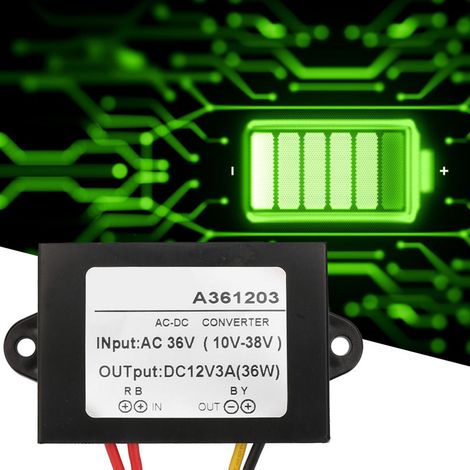 Module adaptateur d'alimentation convertisseur AC/DC en plastique AC36V vers DC12V (3A) (1/5)