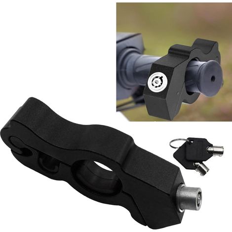 Antivol de guidon pour moto, convient aux motos, véhicules tout-terrain, motos légères, scooters, quads, noir. (1/2)