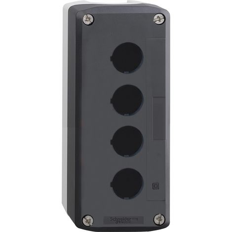 Pulsantiera vuota con 4 fori da 22mm IK03 IP65 in plastica Schneider XALD04