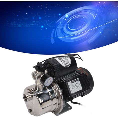 Pompe à jet automatique en acier inoxydable 550 W, interrupteur intelligent 220 V, pour la maison, le jardinage, la salle de bain et comme surpresseur de canalisation (norme britannique) (1/5)