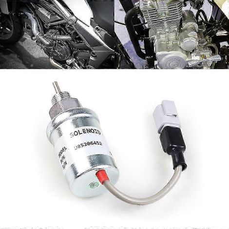 Solenoide de corte de combustible Perkins 402D/403D de 12 V U85206452 para motores CAT 3024C/404C Edición 0618 (1/4)