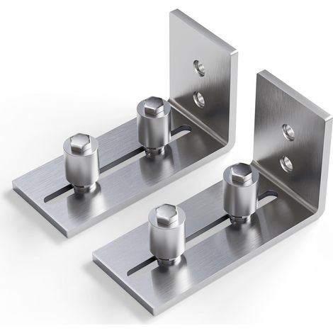 2PCS Stainless Steel Floor Bottom Guide,  Adjustable Sliding Door Floor Guide,  Door Bottom Guide,  Wall/Door Bottom Guide (1/5)