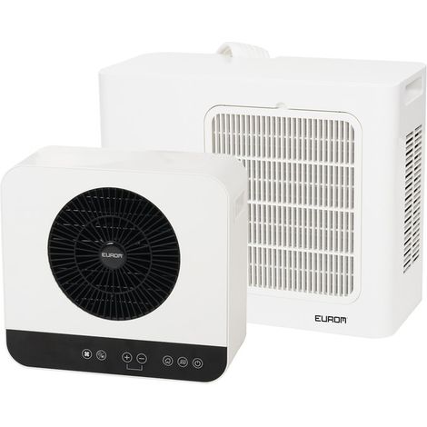 Climatiseur mobile silencieux 4200 BTU – Connectivité Wifi – Capacité de refroidissement pour espaces jusqu'à 30m² – Installation murale recommandée – Eurom (1/5)