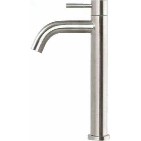 Basin mixer tap, single-hole basin tap, brushed stainless steel basin tap - A1 (1/5)