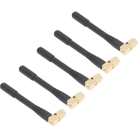 5 Stück Hochleistungsantenne mit SMA-Winkelstecker (männlich) und Rundstrahlantenne für drahtlose Systeme (1/5)