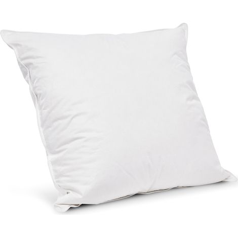 Oreiller souple 60x60cm Duo Duvet Canard Microfibre - Enveloppe coton percale (1/3)