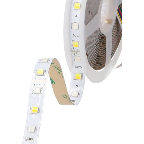 LED-Streifen SMD5050 14,4 W/M 140 lm/W 24 VDC IP20 RGB/CCT Rolle 5 m (1/4)
