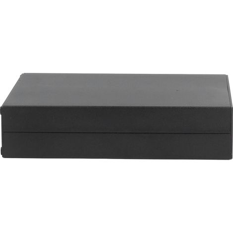 Boîtier de jonction étanche IP65 en aluminium, divisible pour installations électriques, dimensions 33x114x140mm, couleur noire. (1/5)