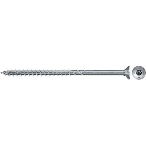 Fischer 100x Power-Fast II FPF II CTP 5 x 110 mm BC cabeza avellanada con huella TX20 rosca parcial galvanizado azul pasivado - 670366