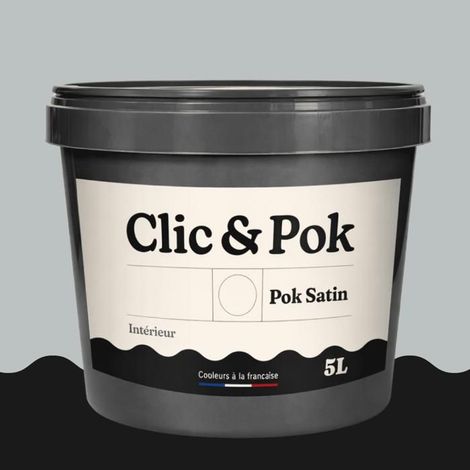Peinture - POK - SATIN - Gris Perle - 5L - Lessivable - Acrylique