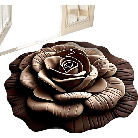 Tapis De Salle De Bain Antidérapant Tapis Absorbant 3d Fleurs Anti Dérapant  Tapis D'entrée Polyvalent Pour Toilette Salon Cuisine (1/5)