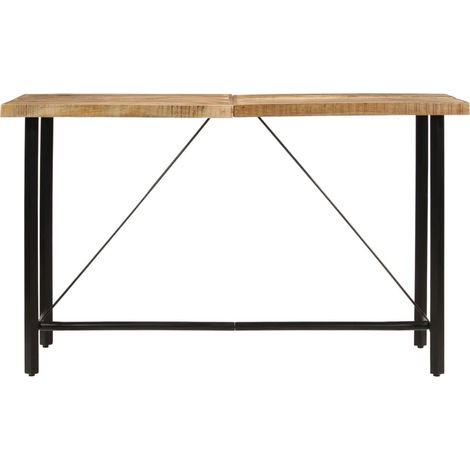 Table de bar 180x70x107 cm bois massif de manguier et fer (1/5)