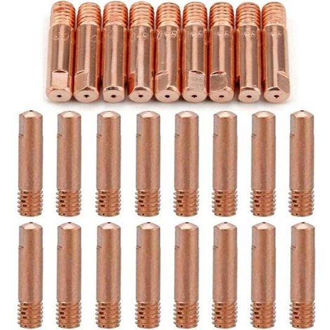 40 pièces MB15 15AK buses de gaz buses de contact porte-buse 0,8/1,0 mm MIG/MAG consommables pour torche de soudage pointes de contact MIG machine de soudage MIG（20pc-0.8mm，20pcs-1.0mm
