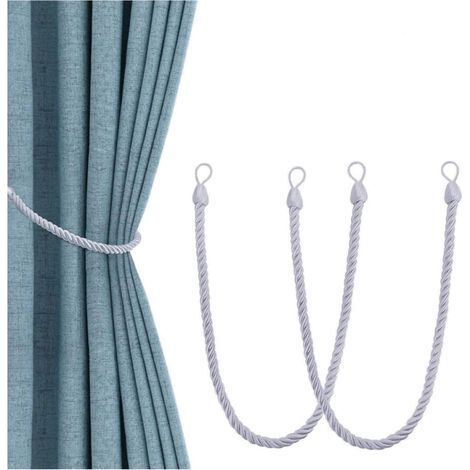(Gris) Embrasses de Rideaux avec, Embrasses Rideau Corde Attache de Rideau pour Home Bureau Chambre Décoration Fenêtre Traitement (1/5)