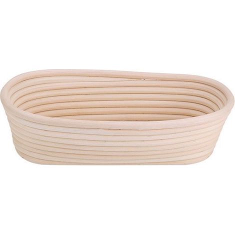 Panier de fermentation - Fait main - Rotin naturel - 27,5 x 14 x 8 cm - Couleur beige - Kit de cuisson (1/5)