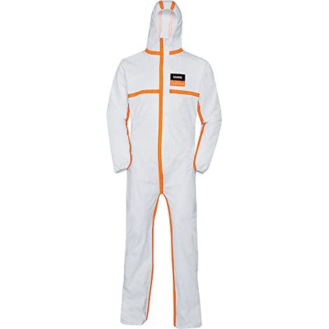 COMBINAISON JETABLE, UVEX 4B, WHITE-ORANGE, TG M 98375