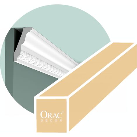 Cornisa con motivos de huevos - Orac Decor - L200xP4,5xH7,5cm - Paquete de 4 metros - C212