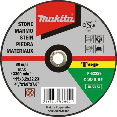 P-52940 Disco da taglio 125 x 22 x 3,2 mm