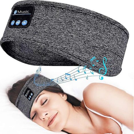Écouteurs de sommeil avec bandeau Bluetooth, idéal pour le sport (gris) (1/5)