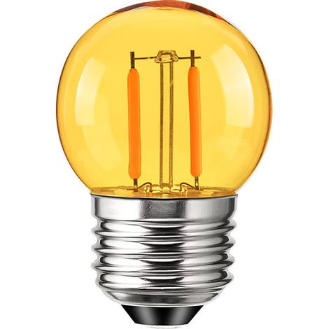 Ampoule LED Vintage E27 G40, Blanc Chaud 2000K Ambre, Équivalent 20W, Non Dimmable, Lot de 2 - Parfaite pour Lampes Nuit & Sommeil Sain