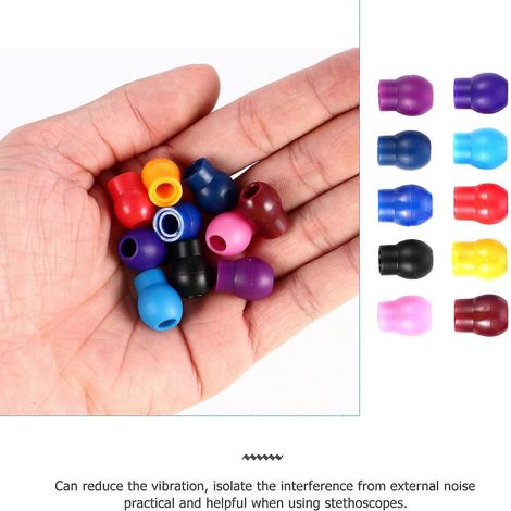 10 paires d'embouts auriculaires de rechange durables pour stéthoscope, destinés aux hôpitaux et cliniques.-1.6X1CM