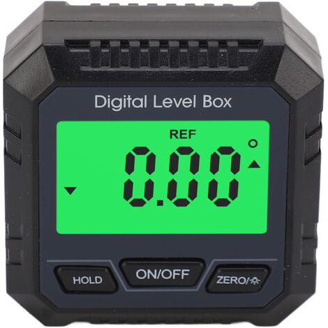 Nivel de burbuja digital magnético, transportador de ángulos, inclinómetro para carpintería, construcción y albañilería (negro) (1/5)