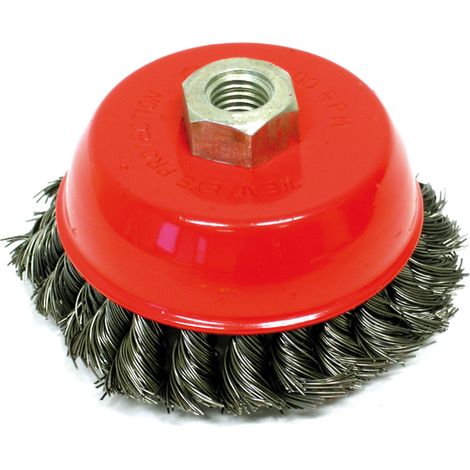 SPAZZOLA A TAZZA A MAZZETTI RITORTI attacco M14  Ø mm. 75