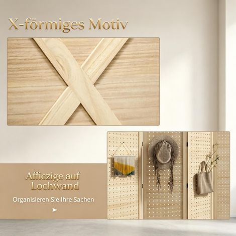 Lot de 4 — Cloison amovible pliante, montage sans outil autoportant, pour home office et studio en ville (1/5)