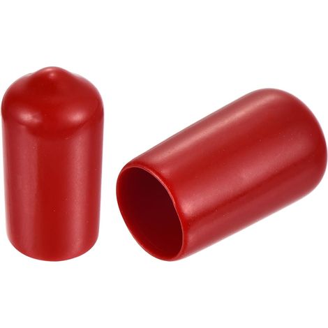 20pcs Embouts en Caoutchouc, 8.5 mm ID Vis Filetage Protecteur en PVC pour Vis Embouts de Protection Flexible pour Tube Métallique, Câbles, Fils, Écrou et Cache Boulon, Bordeaux (1/5)