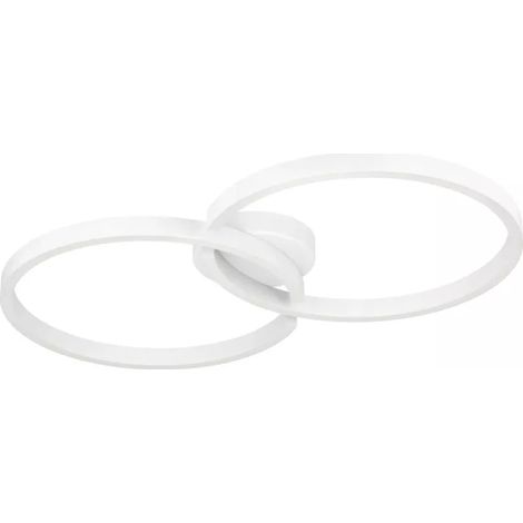 Plafoniera Minimal Amandolo Alluminio Bianco Luce Led Integrato 19,5W (1/4)
