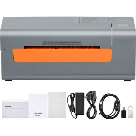 Imprimante d'étiquettes thermiques 203DPI, 60 étiquettes/min pour colis 4x6, connexion USB, reconnaissance automatique, compatible Windows/MacOS/Linux, pour Amazon, eBay, Etsy, UPS, etc. Gris. (1/5)
