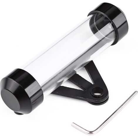Porte-disque taxe universel cylindrique étanche pour moto, support de cadre noir, tube de fixation sécurisé (1/5)