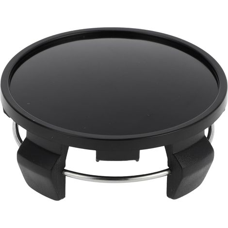 Cache-Moyeu De Roue Universel 1pc Noir Plastique Plastique, 62mm Od (2.44"), 56mm Id (2.20"), 5mm Clip Hauteur, Compatible Roues Avant/Arrière. (1/5)
